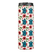 Süßes Schildkröten-Blumenmuster Thermosbecher (Rückseite)