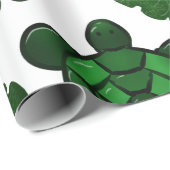 Süßes Schildkröten- und Blätter-Muster  Geschenkpapier (Rolleneckpunkt)
