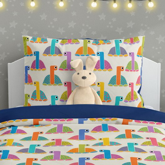 Süßes Schildkrötenmuster auf Creme Kissenbezug