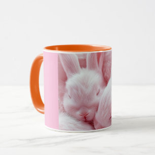 Süßes Schlafendes Baby-Hasen-Rosa-Tasse   Liebensw Tasse