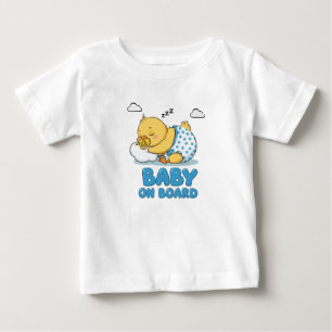 Süßes Schlafendes Baby-Küken 'Baby an Bord' Auto-S Baby T-shirt