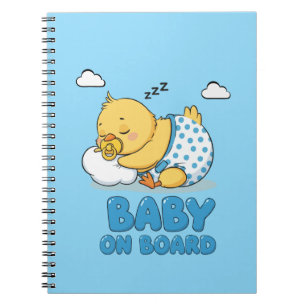 Süßes Schlafendes Baby-Küken 'Baby an Bord' Auto-S Notizblock