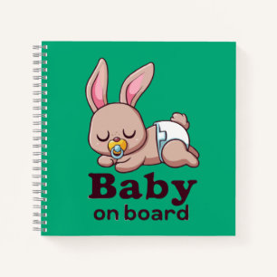 Süßes schlafendes Babyäffchen "Baby an Bord" Auto Notizblock