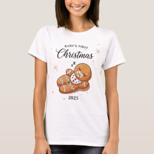 Süßes schlafendes Lebkuchenbaby zum ersten Weihnac T-Shirt