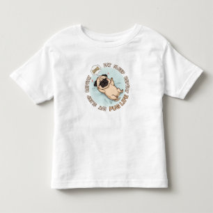 Süßes Schlafendes-Mops-Baby-Shirt Essen Schlafen Kleinkind T-shirt