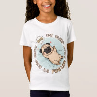Süßes Schlafendes-Mops-Mädchen-Shirt | Essen Schla
