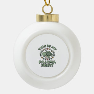 Süßes Schlafendes Schildkröten-Pyjama-Shirt Vintag Keramik Kugel-Ornament