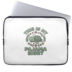 Süßes Schlafendes Schildkröten-Pyjama-Shirt Vintag Laptopschutzhülle