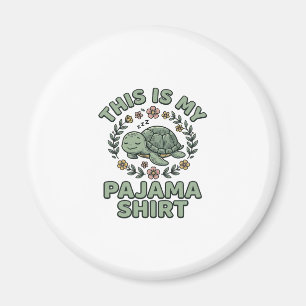 Süßes Schlafendes Schildkröten-Pyjama-Shirt Vintag Magnet