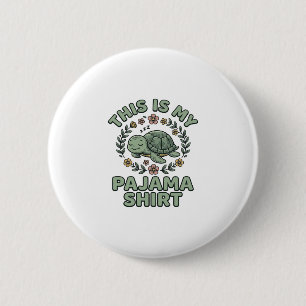 Süßes Schlafschildkröte-Pyjama-Shirt Vintage-Vekto Button