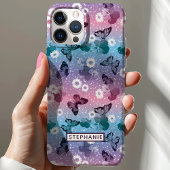 Süßes Schmetterlings-Gänseblümchen-Mädchen-Muster Case-Mate iPhone Hülle