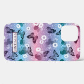 Süßes Schmetterlings-Gänseblümchen-Mädchen-Muster Case-Mate iPhone Hülle (Rückseite (Horizontal))