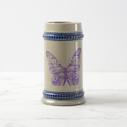 süßes Schmetterlingskunst-Design Bierglas (Mittel)