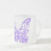 süßes Schmetterlingskunst-Design Mattglastasse (VorderseiteRechts)