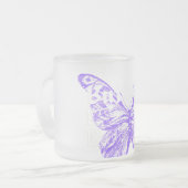 süßes Schmetterlingskunst-Design Mattglastasse (Vorderseite Links)