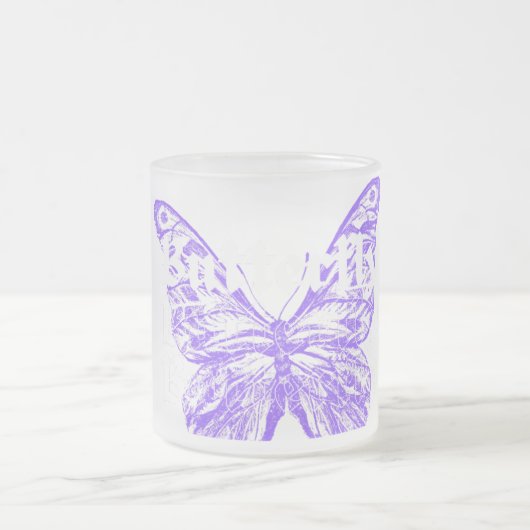 süßes Schmetterlingskunst-Design Mattglastasse (Mittel)