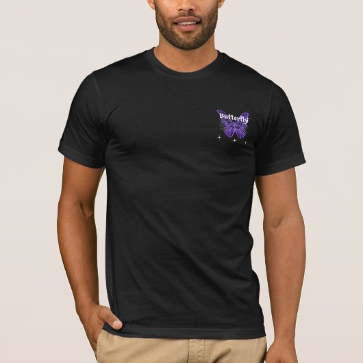 süßes Schmetterlingskunst-Design T-Shirt (Vorderseite)