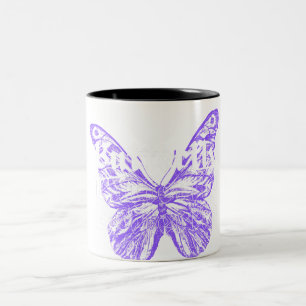 süßes Schmetterlingskunst-Design Zweifarbige Tasse