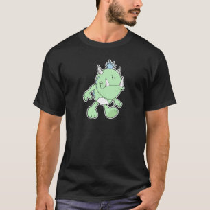 süßes schmollendes grünes Fangmonster T-Shirt