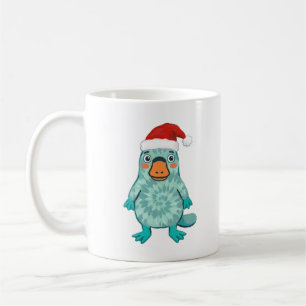 Süßes Schnabeltier-Weihnachtsmann-Tassendesign Kaffeetasse