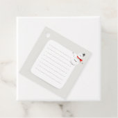 Süßes Schneemann-Button-Design Weihnachts-Geschenk Geschenkanhänger (Beispiel)