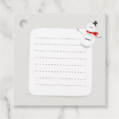 Süßes Schneemann-Button-Design Weihnachts-Geschenk Geschenkanhänger (Vorderseite)