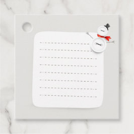 Süßes Schneemann-Button-Design Weihnachts-Geschenk Geschenkanhänger