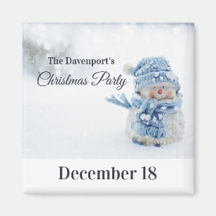 Süßes Schneemann-Foto Weihnachtsfeier Save-the-Dat Magnet
