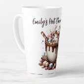 Süßes Schneemann-Kakao-Design Milchtasse (Linke Ecke)