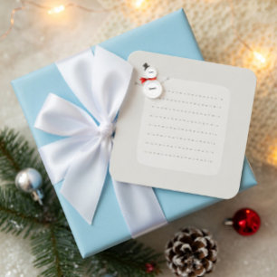 Süßes Schneemann-Knopf-Design Feiertags-Einlagekar Begleitkarte