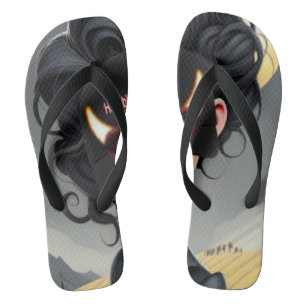 Süßes schreckliches Mädchen  Badesandalen