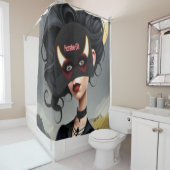 Süßes schreckliches Mädchen  Duschvorhang (Beispiel)