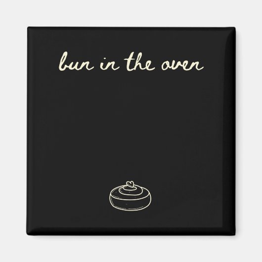 Süßes Schwangerschaftsenthüllungs-Shirt, Braten in Magnet (Vorne)