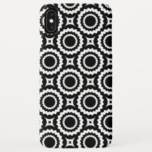 Süßes Schwarz-Weiß-Zickzack-Kreismuster Case-Mate iPhone Hülle