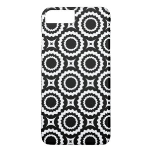 Süßes Schwarz-Weiß-Zickzack-Kreismuster Case-Mate iPhone Hülle