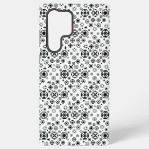 Süßes schwarz-weißes Arabesken-Dekorationsmuster Samsung Galaxy Hülle