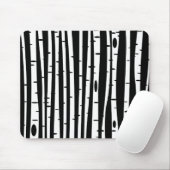 Süßes schwarz weißes Baum Muster Mousepad (Mit Mouse)