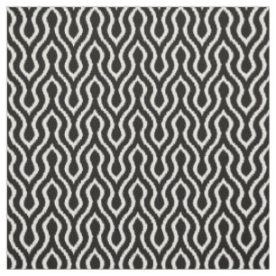 Süßes schwarz-weißes Chevron-Ikat-Muster Stoff