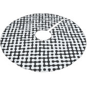 Süßes schwarz-weißes Labyrinthmuster Polyester Weihnachtsbaumdecke (Schrägansicht)