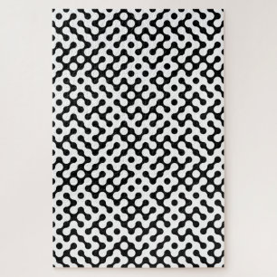 Süßes schwarz-weißes Labyrinthmuster Puzzle