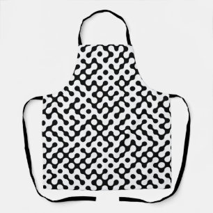 Süßes schwarz-weißes Labyrinthmuster Schürze