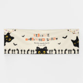 Süßes schwarzes Halloween-Katze Banner (Horizontal)