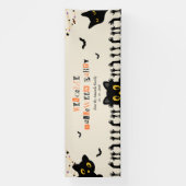 Süßes schwarzes Halloween-Katze Banner (Vertikal)