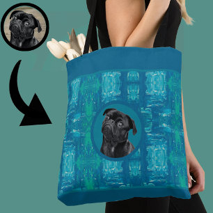 Süßes schwarzes Pug-Gesicht Charm   Einzigartiges  Tasche