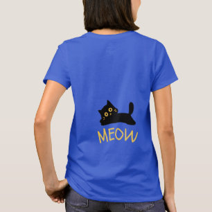 Süßes Schwarzkatze-MIAU-T-Shirt für Katzenliebhabe T-Shirt