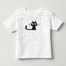 Süßes Schwarzkatzen-T-Shirt
