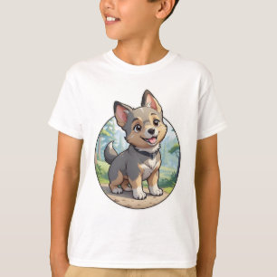 Süßes Schwedisches Vallhund Cartoon-Hund-Shirt T-Shirt