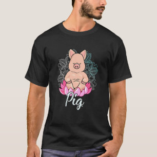 Süßes Schwein für Yoga Hat süße Ferkel-Grafik als T-Shirt
