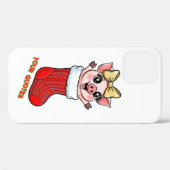 Süßes Schwein im Weihnachtsstrumpf Case-Mate iPhone Hülle (Rückseite (Horizontal))