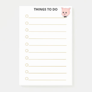 Süßes Schwein Personalisierte Dinge zu tun Post-it Klebezettel